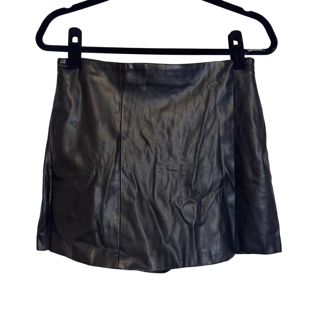 Jason Wu Mini Skirt Faux Leather Small Black Womens Edgy Chic Designer Skirt